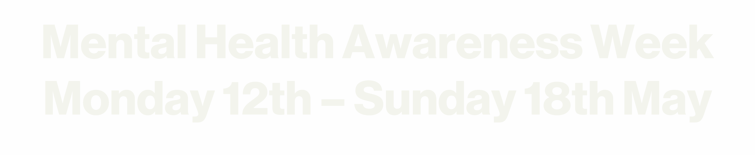 MHAW Mental Health Awareness Week Dates 2025