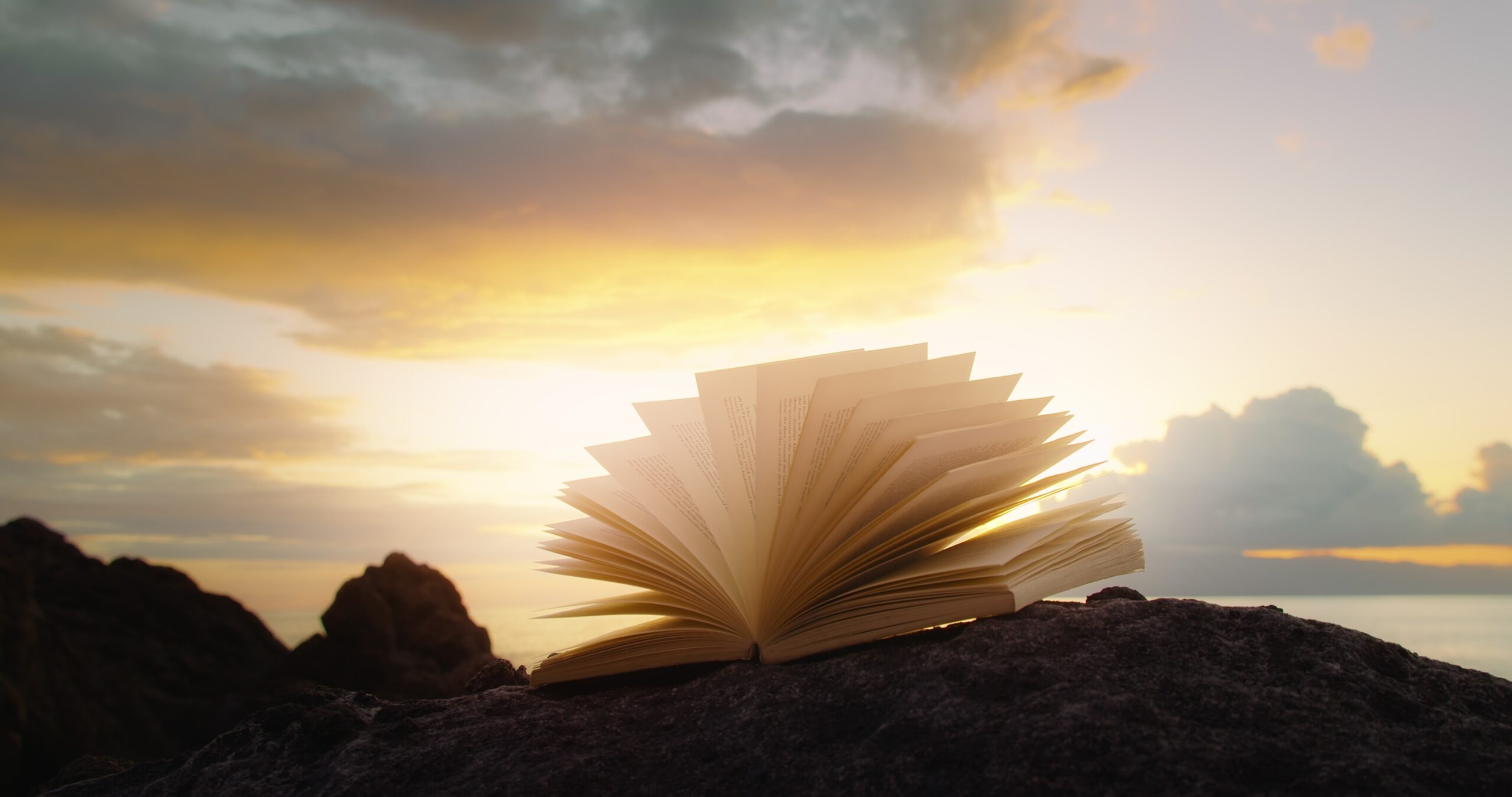 Picture of an open book with pages exposed.