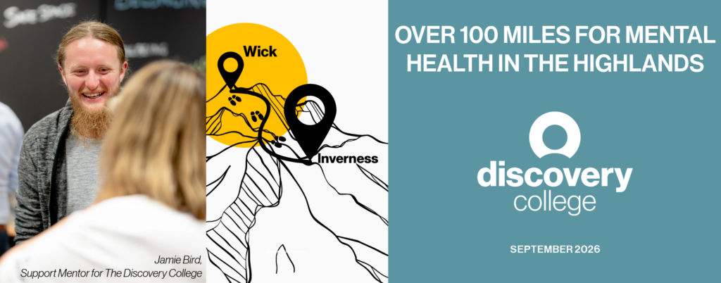 Map of a 100 mile walk challenge in the Scottish Highlands for charity
